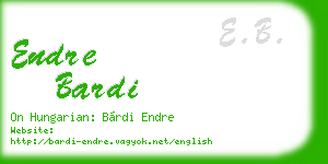 endre bardi business card